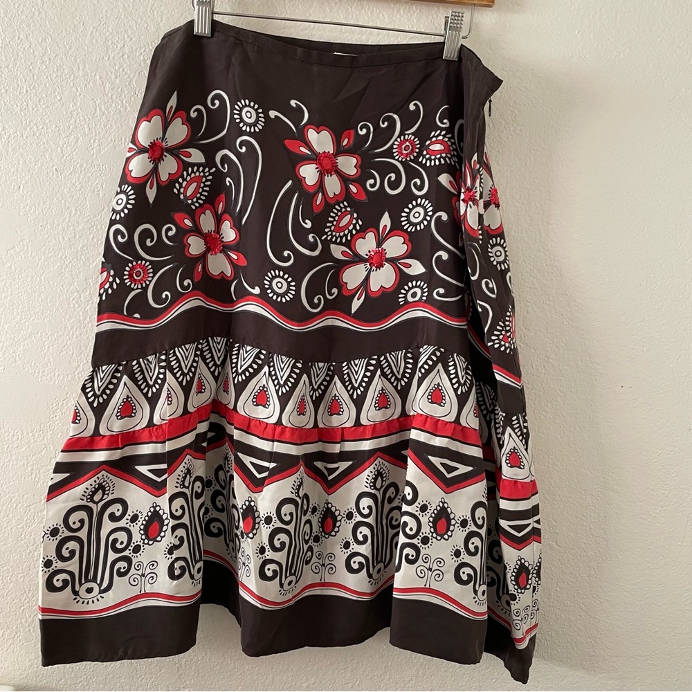 Vintage Neiman Marcus Exclusive Habotai Silk Sequin Accent Tiered